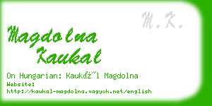 magdolna kaukal business card